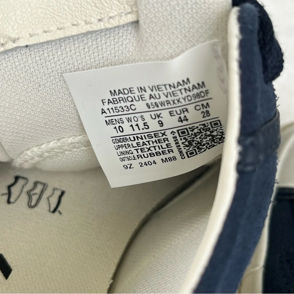 Converse Unisex Star Player 76 Ox Navy White Sneakers Men 10 Women 11.5 A11533C - Picture 10 of 12